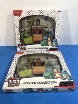 2 Pokemon TCG Scarlet & Violet - 151 Poster Collection Boxes - 3 Packs Each 820650853166 - Image 1