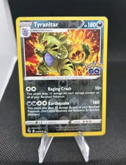 Pokemon TCG Tyranitar 43/78 Holo Rare & Reverse Holo Pokemon GO - Image 2