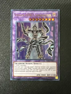 Yugioh *Vision Hero Adoration 1st Edition X1 Ultra Rare* (NM) BLLR-EN058 - Image 1