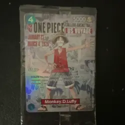 One Piece CCG Monkey.D.Luffy US Voyage Promo Holo Card 000 2026 5000 Power - Image 1