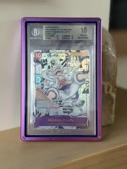 2025 ONE PIECE OP05 ENGLISH #119 MONKEY.D.LUFFY MANGA ART SEC BGS 10 PRISTINE - Image 1