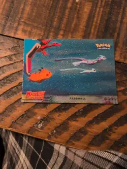 Farewell Mewtwo Strikes Back Textured Holo Topps Pokemon Card 39 Black Logo PTCG - Image 1