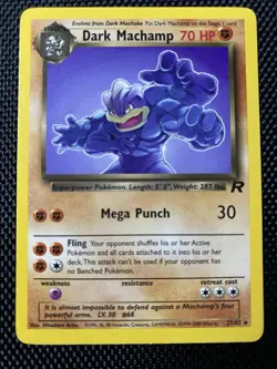 Dark Machamp 27/82 Team Rocket Rare card Unlimited Pokemon TCG LP+ - Image 1