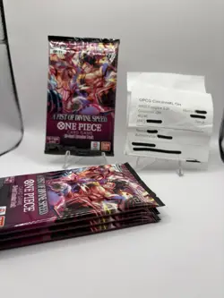 Bandai One Piece Card Game A Fist of Divine Speed OP-11 x4 Booster Packs - Image 1