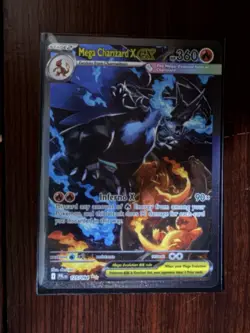 Mega Charizard X EX Pokemon Card 125/094 Phantasmal Flames Holo 360 HP Rare - Image 1