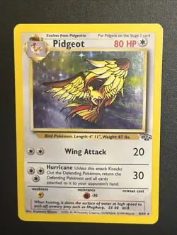 Pidgeot 08/64 - Holo Rare Card - Jungle - Pokemon TCG SET BREAK - Image 1