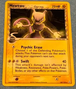 Pokemon Mewtwo Delta Species Card 24/110 non-holo Regular English NM - Image 3