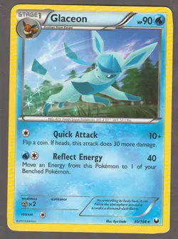 Glaceon 30/108 Dark Explorers 2012 Pokemon Card MP Moderately Played Rare - Image 1