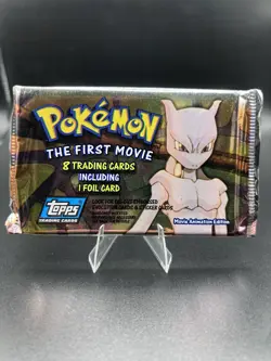 POKEMON TOPPS 1ST MOVIE ANIMATION BOOSTER PACK BLUE LABEL (FIRST PRINT) - Image 1