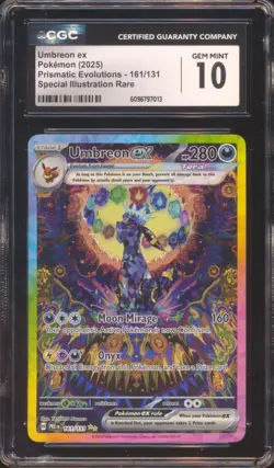 2025 POKEMON PRISMATIC EVOLUTION UMBREON 161 SIR HOLO CGC 10! - Image 1