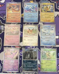 Pokemon TCG Prismatic Evolutions All 9 Eeveelutions Pokeball Set NM - Image 1