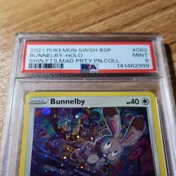 Pokemon Bunnelby SWSH082 Sword & Shield Promo Holo English PSA 9 - Image 3