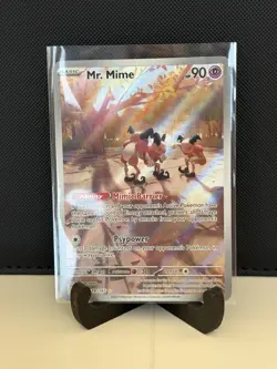 Pokemon TCG Mr. Mime Scarlet & Violet Holo Illustration Card 179/165 - Image 1
