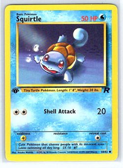 Squirtle [1st Edition] 68/82 Team Rocket NM/LP Pokemon Card - Image 1