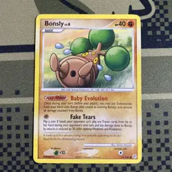1x Bonsly - 71/130 - Common Moderately Played Pokemon Diamond & Pearl Base Set - Image 1