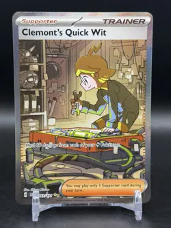 Clemonts Quick Wit 243/191 Pokemon Surging Sparks Special Illustration Rare NM - Image 1