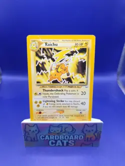Pokemon TCG Raichu Neo Revelation Non Holo 21/64 Damaged - Image 1