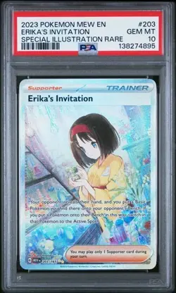 Erika’s Invitation #203 - Pokemon SV: 151 Special Illustration - PSA 10 - Image 1