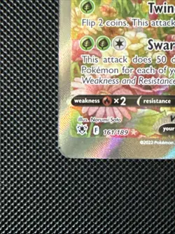 Pokemon Beedrill V 161/189 Alt Art - Astral Radiance *MISCUT (Alignment Dots)* - Image 2