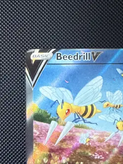 Pokemon Beedrill V 161/189 Alt Art - Astral Radiance *MISCUT (Alignment Dots)* - Image 3