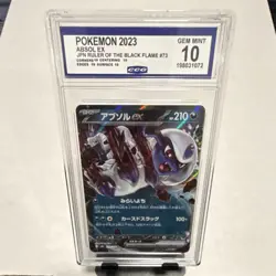 Pokemon Absol ex Sv3 Ruler of the Black Flame 073/108 CGC 10 Double Rare Holo - Image 1