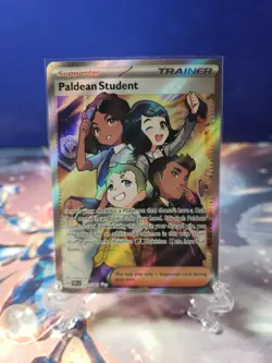 Paldean Student 231/091 Paldea Fates Full Art Rare Pokemon TCG - Image 1