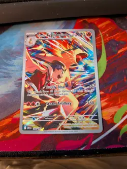 Ethan's Typhlosion - 190/182 Illustration Rare Holo Destined Rivals NM Pokemon - Image 3