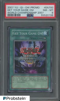 2007 Yu-Gi-Oh! Promo World Championship #EN700 Get Your Game On! PSA 8 - Image 1