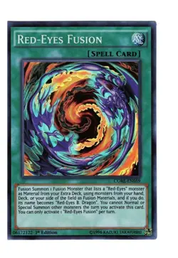 Yugioh- 1X Red-Eyes Fusion - Super Rare - 1st Edition - CORE-EN059 - Near Mint - Image 1