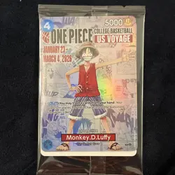 Bandai Namco One Piece Card Game US Voyage Promo Monkey D. Luffy S1-000 - Image 1