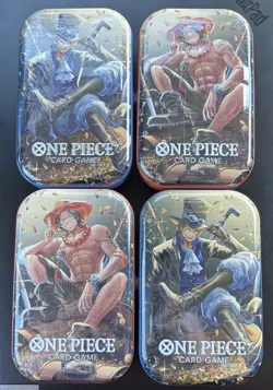 ONE PIECE CCG Lot Of 4 SEALED Volume 2 Tins (2 x OP-13 Booster Packs Per Tin) - Image 1