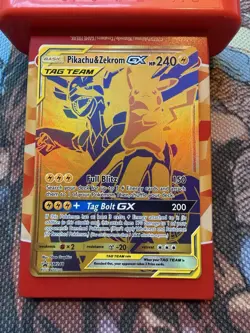 Pokemon Pikachu & Zekrom GX Full Art Promo TAG TEAM Holo SM248 240 HP Card - Image 1