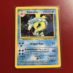 1999 Pokemon TCG English Card Gyarados 6/102 Base Set Holo Rare LP - Image 1