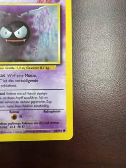 1st Edition Gastly (Nebulak) 50/102 - German Base Set Pokemon Card - Image 5