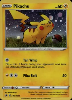 Pikachu Promo SWSH: Sword & Shield Promo Cards SWSH039 NM - Image 1