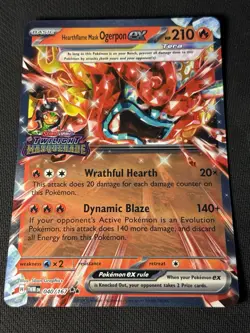 Hearthflame Mask Ogerpon Ex 040 Twilight Masquerade Stamped Jumbo Pokemon Card - Image 1