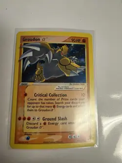 Pokemon Groudon Star 107/113 EX Delta Species Holo 90 HP Ultra Rare Card - Image 1