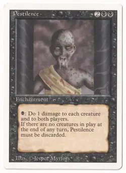 Magic the Gathering Revised Edition #NNO Pestilence - Image 1