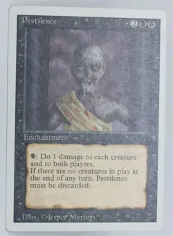 Magic the Gathering Revised Edition #NNO Pestilence - Image 5
