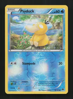 Psyduck 16/122 Common BREAKpoint Pokemon Reverse Holo Near Mint - Image 1