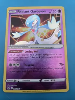 Pokemon TCG Radiant Gardevoir Rare SWSH11: Lost Origin 069/196 NM - Image 1