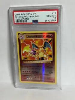 2016 Pokemon Charizard XY Evolutions Reverse Holo Rare #11 - PSA 10 Gem Mint - Image 1