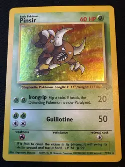 1999 Pokemon Pinsir 9/64 Holo Rare Jungle Set WOTC Vintage Holographic LP - Image 1