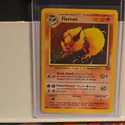 Pokemon Flareon 03/64 Jungle Unlimited Holo Rare 1999 70 HP Stage 1 English - Image 1