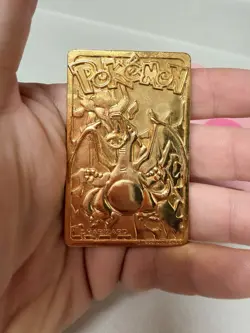 Vintage Pokemon 23K Gold Plated Card Only Charizard 1999 BK Burger King - Image 1
