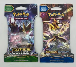 Lot of (2) Pokemon XY Fates Collide + Break Point Sleeved Booster Packs SEALED - Image 1