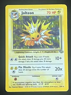 Pokemon TCG Jolteon 4/64 Jungle Edition Holo -LP - Image 1
