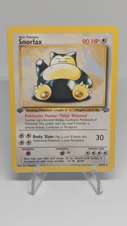 Pokemon Snorlax Rare Non Holo Unlimited Jungle 27 LP - Image 1