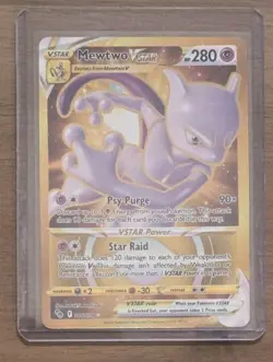 Pokemon GO - MEWTWO - VSTAR GOLDEN SECRET RARE - 086/078 - NM - Image 1