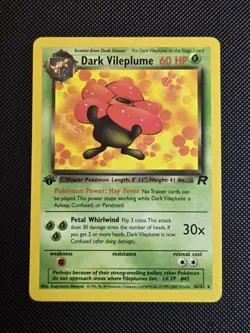 Dark Vileplume 30/82 Team Rocket Regular Rare 1st Edition Pokemon Card Non Holo - Image 1